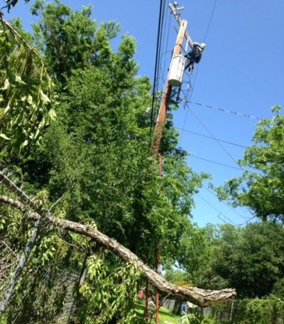 (Image) Power restoration on pole