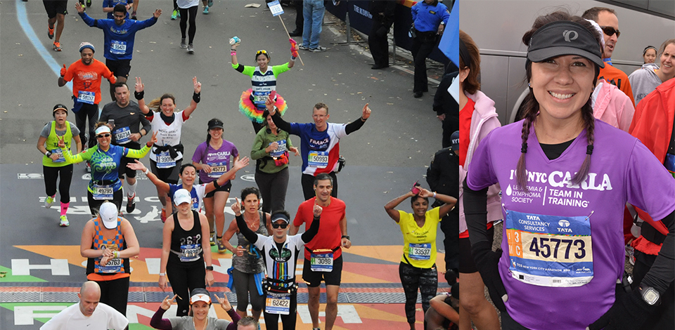 (Image) Carla de la Chapa finishing the New York City Marathon