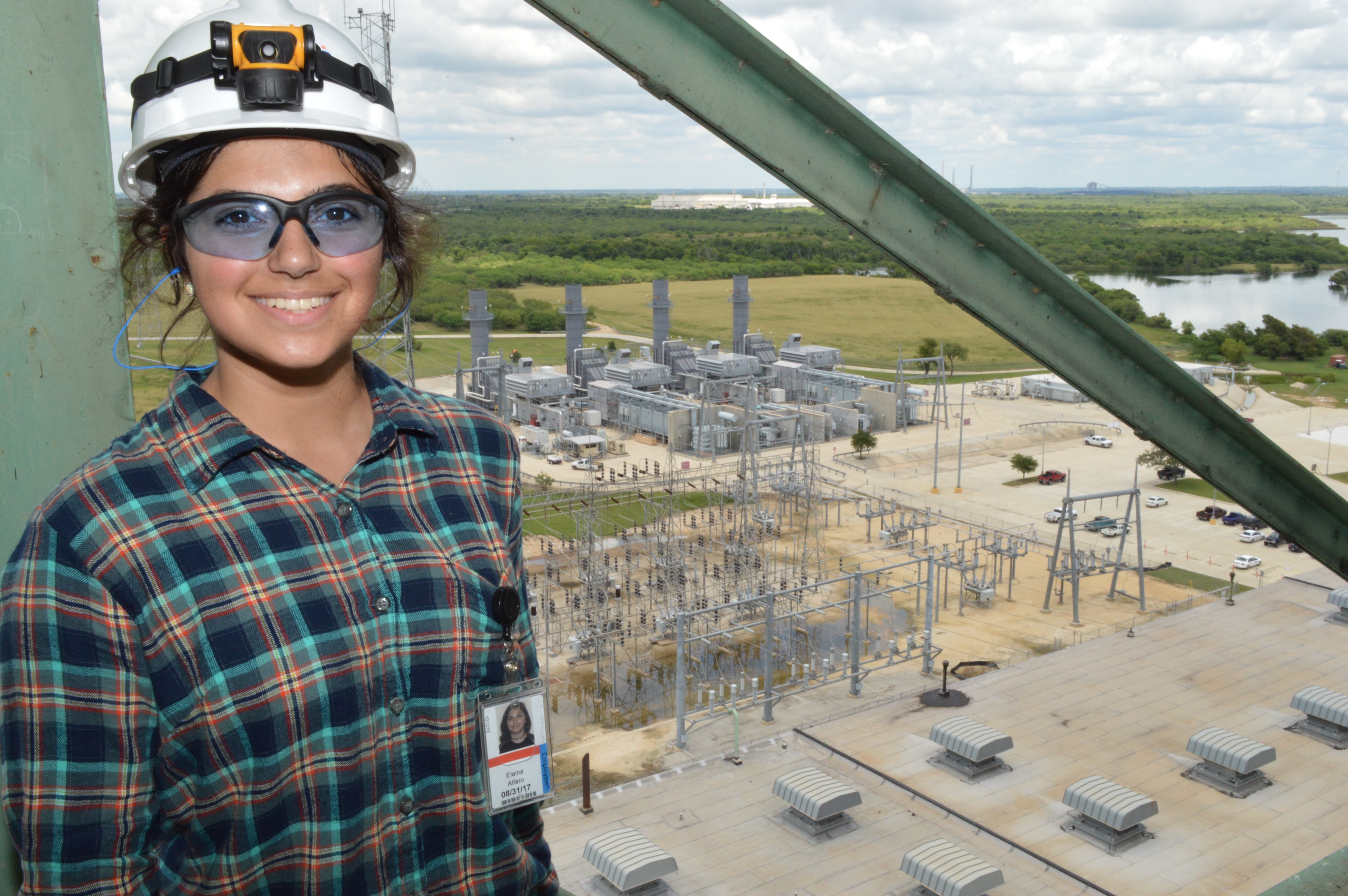 Elaina Alfaro at power plants