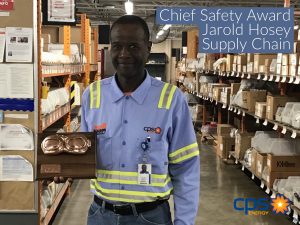 (Image) Jarold Hosey, a warehouse foreman for Supply Chain Operations, earned a Chief Safety Award.