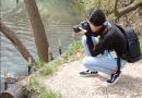 A PYW Photography student takes a photo at Bulverde Oaks Nature Preserve