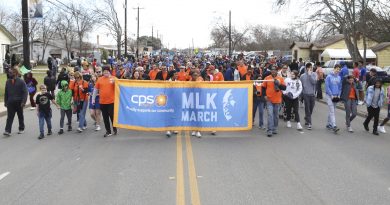 CPS Energy team walking together in MLK march in 2020