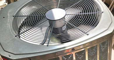 Closeup of Air Conditioner fan in motion