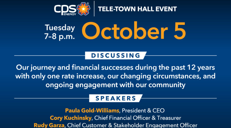 Details of October 5 CPS Energy Tele Townhall