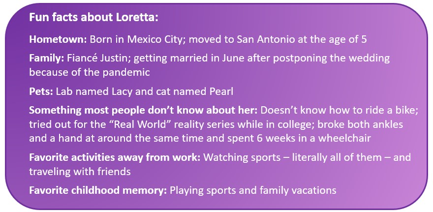 Graphic of Fun facts about Loretta