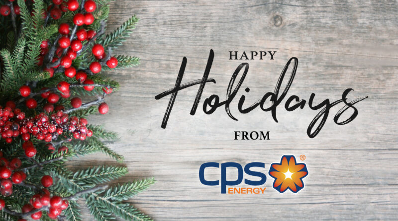 A photo of Happy Holidays message from CPS Energy