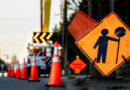A photo of road closure sign in San Antonio