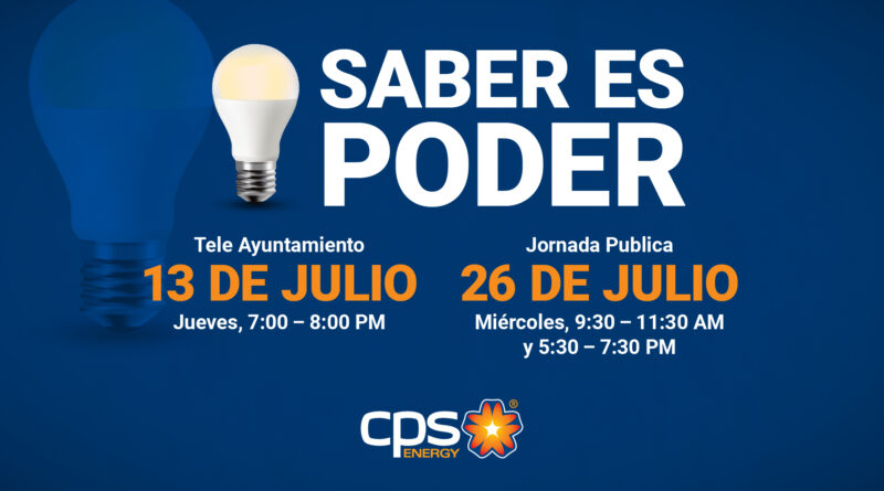 A photo of upcoming tele-town hall and open house in Spanish