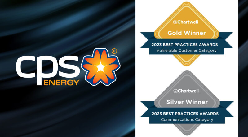 A photo of Chartwell Gold and Silver Awards for CPS Energy