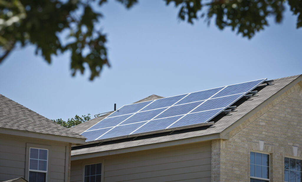 picture of solar on a residential home